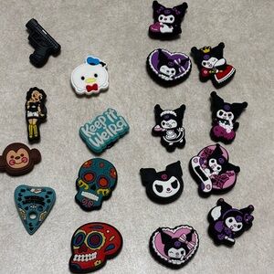 Pick 2 Croc shoe charms, Tokidoki, Betty Boop, Sugar Skulls, Ouija, & more